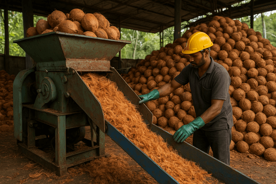 cocoking-process-Coconut-Husk-Processing images