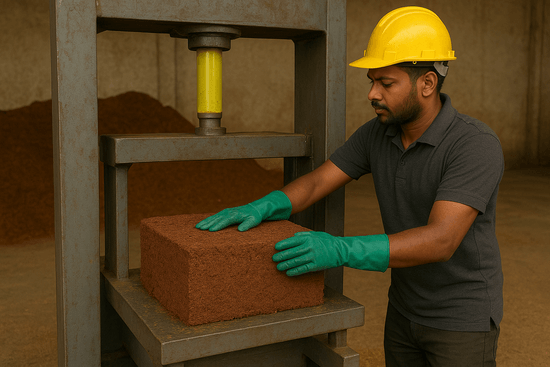 cocoking-process-Compaction-of-CocoPeat images