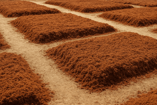 cocoking-process-Drying-of-Washed-Coco-Peat images