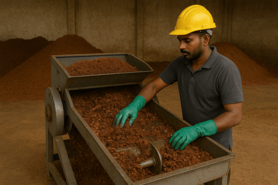 cocoking-process-Mixing-of-CocoPeat-Coco-Chips-and-Coco-Coir images